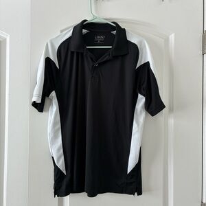 IZOD Men's Polo Shirt in Black and White